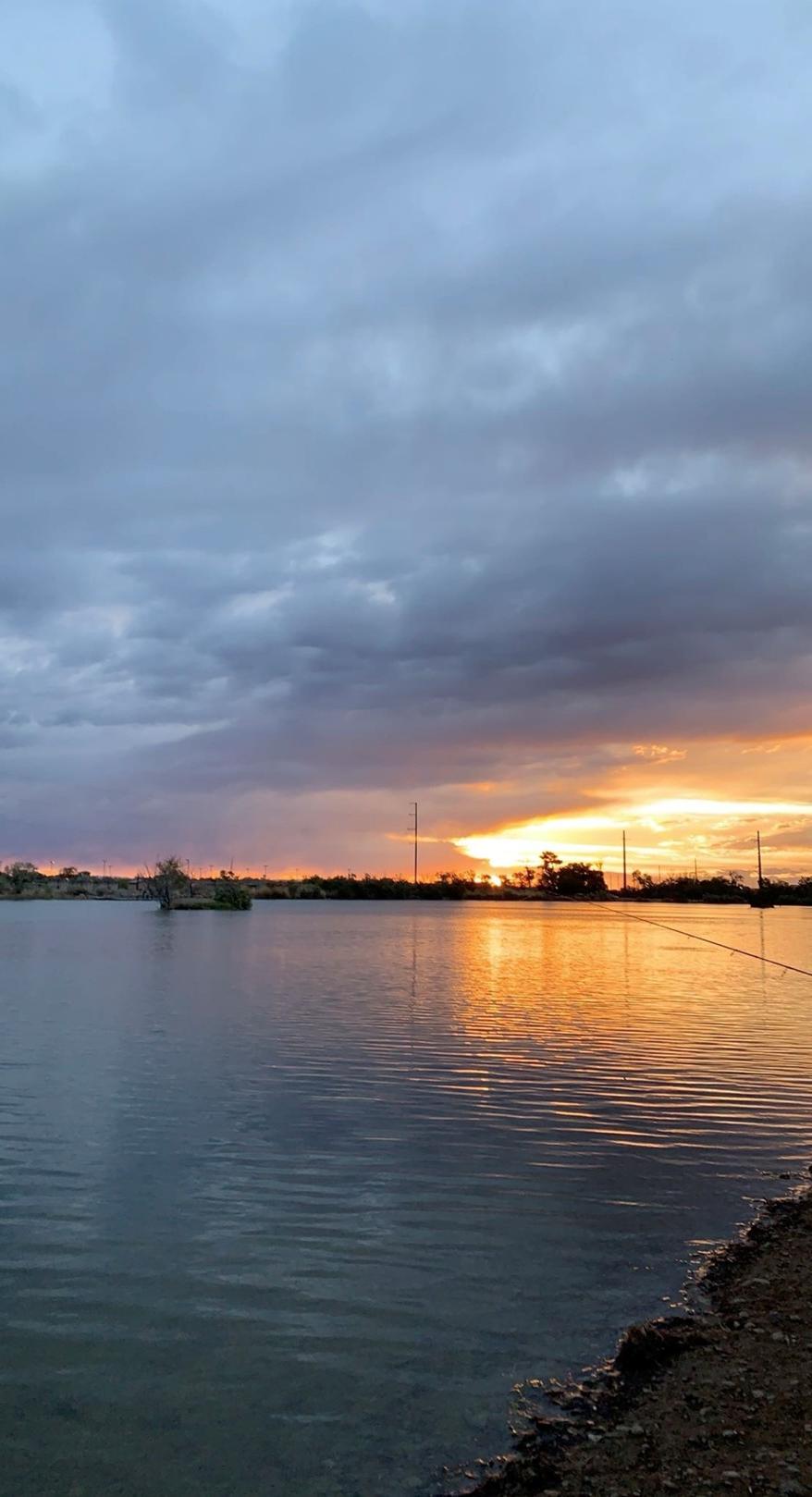 Sunset fishing at Corn Lake